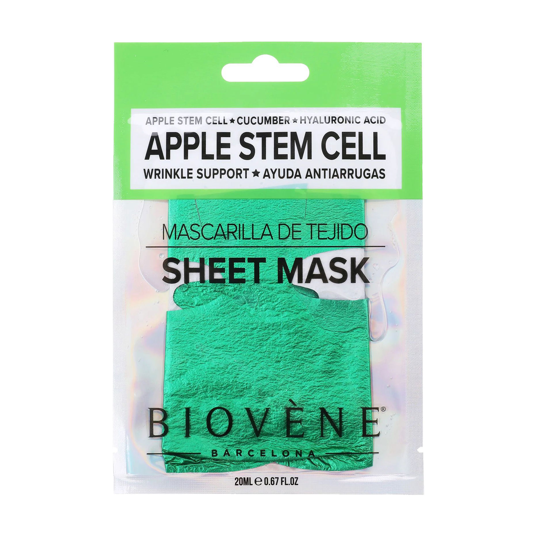 Тканинна маска для обличчя Biovene Apple Stem Cell Sheet Mask, 20 мл